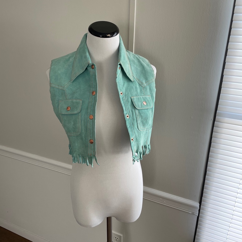 Wilson’s Leather Blue Suede Vest